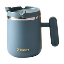 YIMWNYI Stainless Steel Mug with Lid and Handle, 450ML Reusable Double Insulated Coffee Mug for Home, Office, and Travel, Hot or Cold Drink Mug