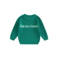 thumbnail image 1 of TSEXIEFOOFU Toddler Baby Christmas Sweater Letter Print Long-Sleeved Round Neck Loose Knitwear Autumn Winter Tops, 1 of 9