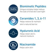 CeraVe Moisturizer Skin Renewing Night Face Cream with Peptides & Hyaluronic Acid for All Skin Types 1.7 oz