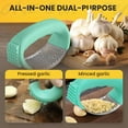 thumbnail image 5 of Horivan Stainless Steel Garlic Press Rocker Mincer Crusher Heavy Duty Easy Clean Dishwasher Safe Ergonomic Handle Kitchen Gadget Cooking Tool for Fresh Garlic Ginger Herbs, 5 of 5