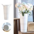 thumbnail image 2 of HLONK White Metal Buket Shaped Umbrella Stand, 2 of 9