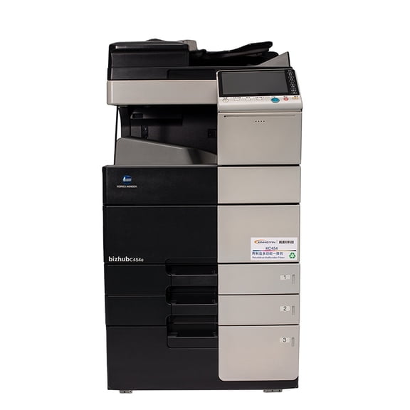 Restored Konica Minolta Bizhub C454 A3 Color Laser Multifunction Copier  45 ppm, Copy/Print/Scan, Auto Duplex, Network, 2 Trays + Cabinet (Refurbished)