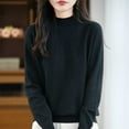 thumbnail image 3 of yillto Fall Sweaters for Womens Mock Neck Long Sleeve Pullover Basic Knit Casual Lightweight Sweater, 3 of 5