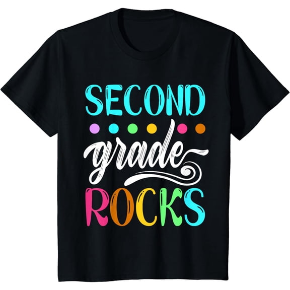 Second Grade Rocks Shirt Team 2nd Grade Teacher Kids Boys T-Shirt