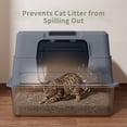thumbnail image 3 of Fully Enclosed Cat Litter Box, Hooded Cat Litter Pan with Flip Entry Door, 50 x 35 x 35cm Overall Size, Stainless Steel Base 50 x 35 x 10cm, 3 of 7