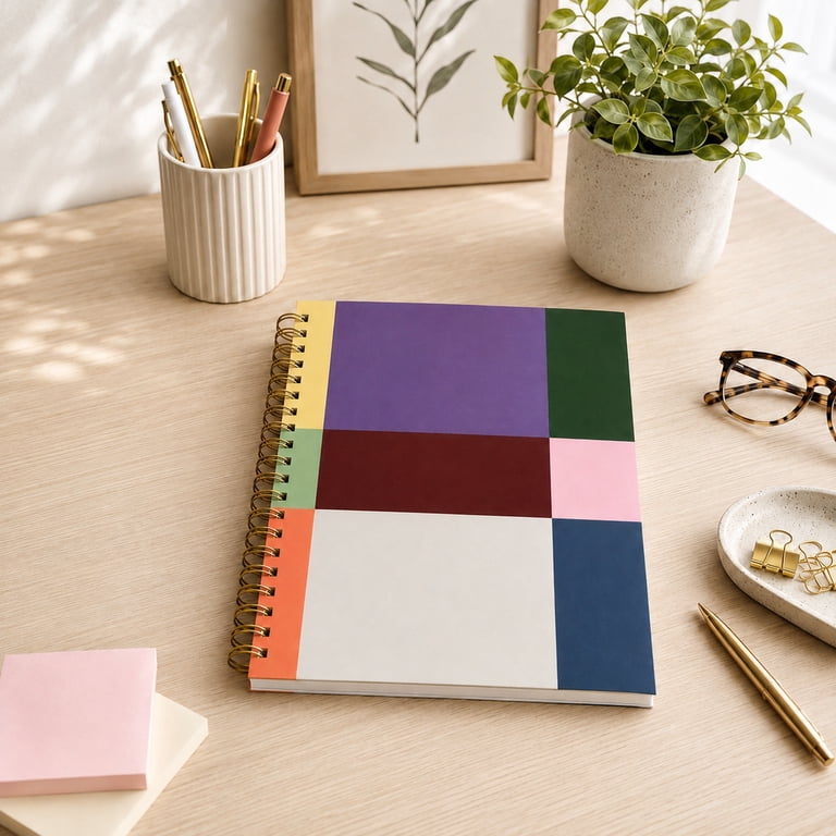 Color Block Hardcover Spiral Notebook photo 6