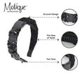 thumbnail image 4 of Motique Accessories 2 Tone Headband - 1 inch Black Leather and Black Scrunch Headband, 4 of 4