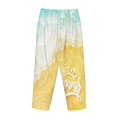 thumbnail image 5 of Disketp Summer Beach Print Women'S Comfy Pajama Pants Casual Drawstring Palazzo Lounge Wide Leg Pants, 5 of 9