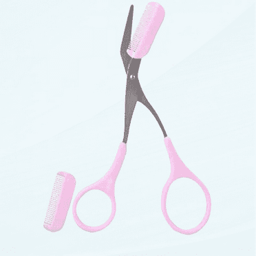 Eyebrow Trimmer Scissors With Comb,Women Auxiliary Eyebrow Comb Scissors,Stainless Steel Eyebrow Trimming Tool,for Prune Eyelashes Bangs Hair Mustache Useful Beauty Tools