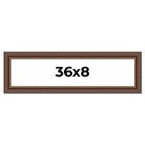 36x8 Copper and Brown Real Wood Picture Frame Width 2 inches | Interior Frame Depth 0.5 inches |