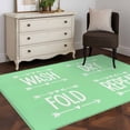 thumbnail image 4 of Laundry Washable Area Rug 4x6 Wash Dry Fold Repeat Arrows Love Heart Green Low-Profile Large Area Rugs with Non Slip Backing Indoor Floor Carpet for Entrance Living Room Bedroom Home Office, 4 of 9