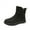 Black, variant on Xfvqtps Womens Snow Boots Zipper Up Plush Fleece Line Suede Upper Thick Bottom Solid Color Non Slip Winter Ankle Boots Round Toe Flat Soled Short Tube Plus Velvet Thickened Warm Boots Black