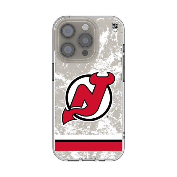 New Jersey Devils iPhone Stripe Clear Ice Case