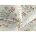 thumbnail image 3 of Ambesonne Neutral Colors Boho Quilted Coverlet 3 Pcs, Simple Leaves, Queen Size, Pale Ruby Avocado Green, 3 of 4