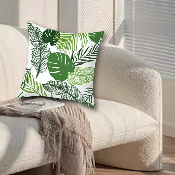 olkpmnmk Clearance Sale!Pillow Covers,Green Botanical Jungle Collect Design Pillowcase Sofa Cushion Tropical Rainforests Leaf Decorative Throw Pillow Case Cushion Cover Home Sofa Decor Fle,Room Decor