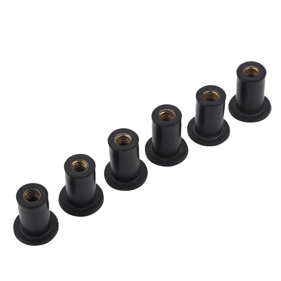 Rubber Well Nuts, 6Pc M5 Expansion Nuts Windshield For Motorcycles Kayak Canoe Boats Windscreen