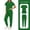 Green, variant on RYDCOT Women's Solid Color Nurse Uniform Short Sleeve V Neck Button Top Side Slit Pockets Drawstring Jogger Pants Scrubs Set Red