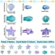 thumbnail image 2 of 1 caja de 150 piezas de cuentas de estrella de mar, cuentas de concha de pez de vidrio a granel, color azul, rosa y verde, dijes de animales marinos de verano, separadores sueltos de doble cara, 2 of 6