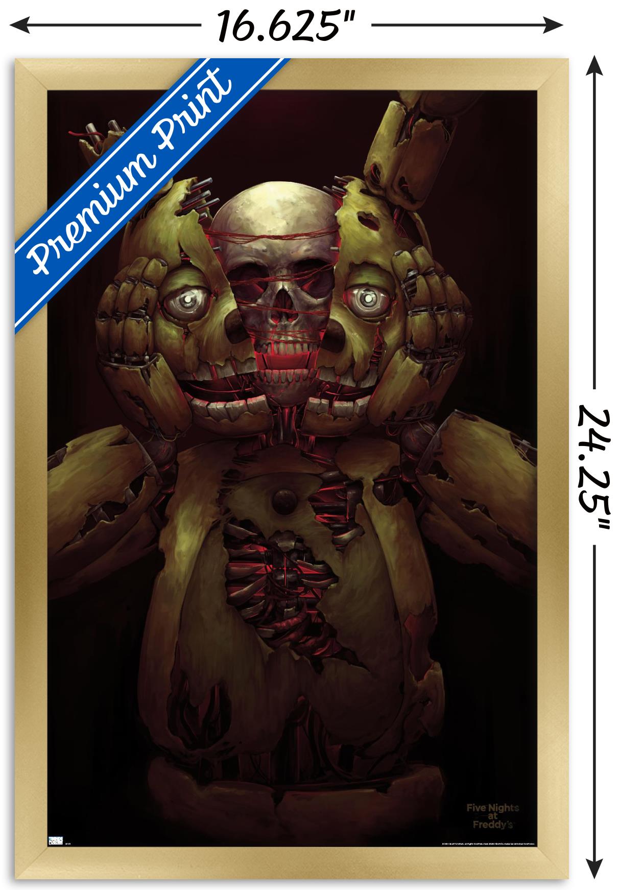 Five Nights at Freddy's - Skull Wall Poster, 14.725" x 22.375" Framed