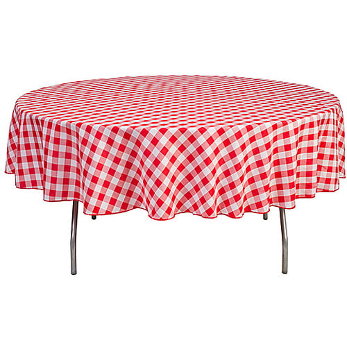 Collections Etc Basic 70 inch Round Tablecloth - Walmart.com