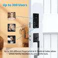 thumbnail image 5 of BEBASIA Keyless Smart Fingerprint Electronic Keypad Deadbolt Lock with Handle, 5 of 8