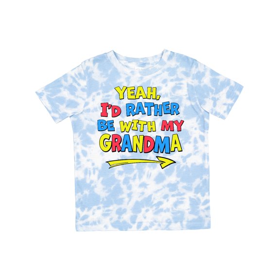 Inktastic Yeah I'd Rather Be with My Grandma in Red Yellow and Blue Boys or Girls Toddler T-Shirt