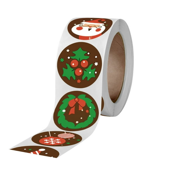 UYUH Wall Stickers Decorations Pack Sticker Christmas Holiday Gifts Decorating Gifts 1 Roll 500 Posts Christmas Wall Stickers DIY Sticky Mural Stickers Wall Stickers Decals for Home Bedroom Party
