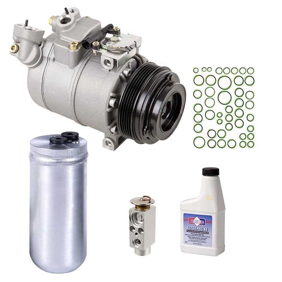 For BMW 740i 740iL 1998 1999 2000 2001 2001 AC Compressor w/ A/C Repair Kit - BuyAutoParts
