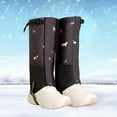 thumbnail image 1 of Polainas de nieve para piernas de niños, ajustables, para botas de senderismo, cubrezapatos de invierno negro, 1 of 8