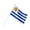 6pcs, variant on Uruguayan Handheld Flag 5.5x8.2 Inch - 6 Pack, Mini Uruguay Stick Flags for Parades, Sports Events, and Decorations