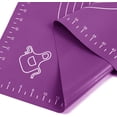 thumbnail image 5 of Silicone Baking Mat for Rolling Pastry Dough with Measurements, 25.6 x 17.7 BPA Free Non stick and Non Slip Purple Table Sheet Baking Supplies for Bake Pizza Cake, 5 of 5