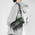 thumbnail image 5 of Bolsa De Hombro Bolso cruzado de nailon Bolsos cruzados cilíndricos para el ocio diario (Verde militar), 5 of 5