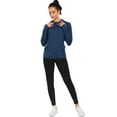 thumbnail image 6 of NELEUS Womens UPF 50+ Hooded Athletic Jackets High Collar Full Zipper with Thumb Holes Ponytail Hole and Pockets,Navy Blue,US Size L, 6 of 8