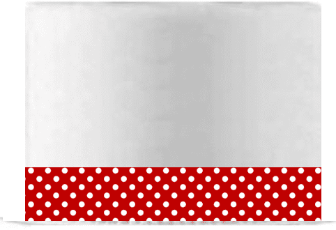 White & Red Polka Dots ICING SIDE STRIP Ribbons Edible Cake Decoration Pattern