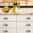 thumbnail image 5 of HemaKayy 6 Pack 3.5" Decorative Cabinet Knobs - Elegant ABS Glass Cup Handles for Home Furniture Decor - Dresser Drawer Door Pulls - Perfect for Kitchen Bedroom - Unique Marble Texture, 5 of 7