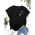 thumbnail image 3 of Women's Astronaut Planet Graphic T-Shirt - Lightweight & Breathable Short Sleeve Top - Fashionable Crew Neck Casual Wear for Spring & Summer Tee For Adult, Men, Women, Teen, Teenager, Adolescent, You, 3 of 4
