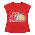 thumbnail image 1 of Playera Para Niña Disney Princesas Cuello Redondo Manga Corta Talla 4 Rojo, 1 of 2