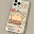 thumbnail image 3 of Saniro-funda protectora de silicona para iPhone, carcasa transparente con estampado de Pom Purin para iPhone 15, 14, 13, 12, 11 Pro Max, XR, XS, X, 8, 7, 6, 6S Plus, SE 2020, 3 of 5
