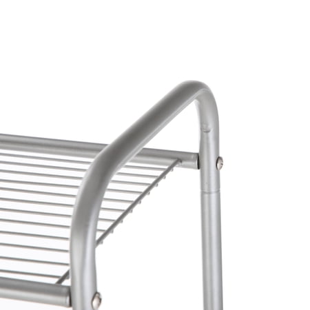 MAINSTAYS OVER-THE-TOILET 3-SHELF STEEL STORAGE UNIT WITH LINERS SATIN NICKEL