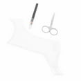 thumbnail image 4 of Beard Shaping Tool Set, Transparent Scissors Comb Pen Beard Styling Tools Fine Accurate  for Daily Use for Men, 4 of 7