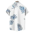 thumbnail image 3 of QUINDOS Summer Hawaiian Tropical Shirts for Men Casual Short Sleeve Button up Shirts Loose Fit Floral Print Vacation Beach Shirts, 3 of 3