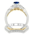 thumbnail image 3 of 1.25 Carat Sapphire and Diamond two tone bridal setround cut diamond on 10k White Gold, 3 of 3