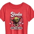 thumbnail image 3 of Star Wars - Valentine Yoda One For Me - Women's Short Sleeve Graphic T-Shirt, 3 of 5