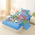 thumbnail image 2 of Erosebridal Western Soccer Sport Kids Twin Sheet Sets,Football Theme Modern Geometric Checkered Bedding 3 Pieces, 2 of 6