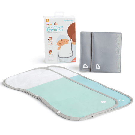 Munchkin TheraBurpee Colic &#38; Fever Rescue Kit with Hot &#38; Cold Therapy Burp Cloths - 4ct