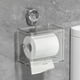 thumbnail image 5 of Portarrollos de Papel Higiénico con Ventosa | Caja de Almacenamiento de Pared de Plástico Gris Transparente | Fácil Instalación Sin Taladrar | Organizador de Baño Resistente Al Agua y Al Óxido | Toal, 5 of 6