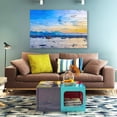 thumbnail image 2 of IDEA4WALL Coastal Canvas Wall Art Bustling Port and Clear Sky Canvas Prints Modern Home Wall Decor - 12x18 inches, 2 of 4