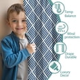 thumbnail image 3 of Blackout Kids Curtains,Blue Geometric Striped Pattern Childrens Insulated Curtains Set Of 2,Bedroom Essentials,Toddler Room Decor 42x84in(106x213cm), 3 of 5
