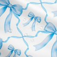 thumbnail image 3 of Blue White Bow Bathroom Curtain Cute Bowknot 72"Wx84"L Shower Curtain,Watercolor Ribbon Bow Tie Bath Curtain Geometric Grids Bow Bathroom Accessories, 3 of 6