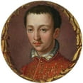 thumbnail image 2 of Alessandro Allori 20x20 Black Ornate Framed Double Matted Museum Art Print Titled: Portrait of Francis I De 'Physicians (1541-1587), 2 of 5
